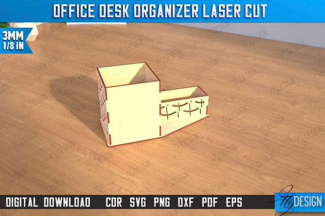 Desktop Office Organizer | Paper Tray Laser Cut | Office Design | Work File Holder | CNC File SVG Fly Design 
