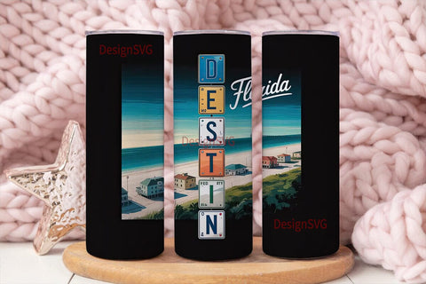 Destin Florida 20oz Tumbler Wrap Sublimation DesignSVG 