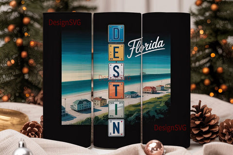 Destin Florida 20oz Tumbler Wrap Sublimation DesignSVG 