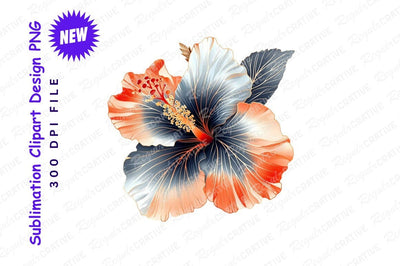 Detailed Hibiscus Flower Illustration With Artistic Flair Sublimation Regulrcrative 