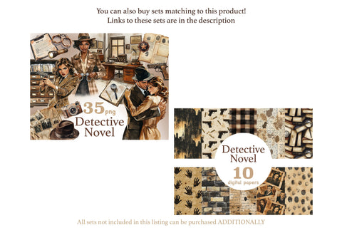 Detective Clipart | True Crime PNG Bundle SVG GlamArtZhanna 