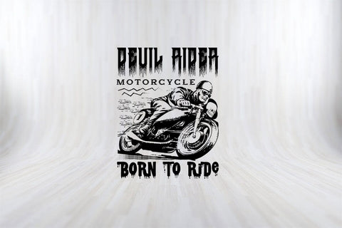 Devils Ride Fonts Devil Rider Motorcycle Born To Ride Funny Motorcycle SVG PNG Craft Cut ...