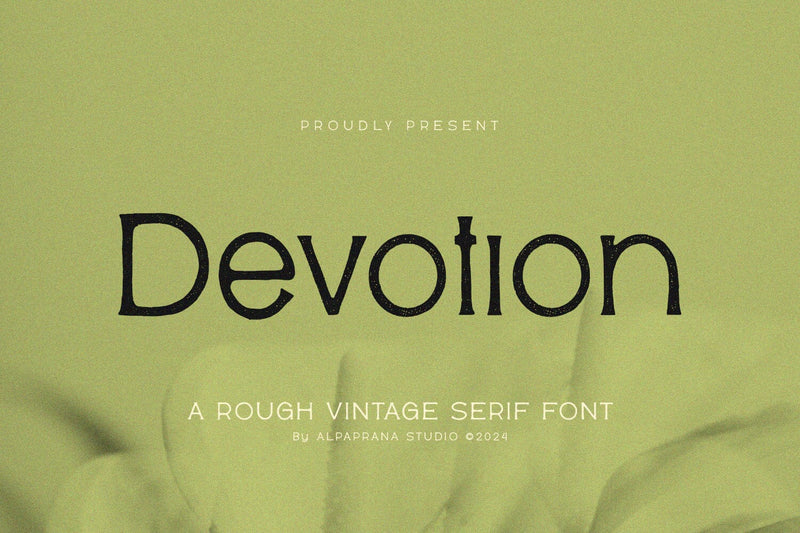 Devotion - Rough Serif Font Alpaprana Studio 