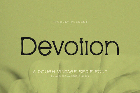 Devotion - Rough Serif Font Alpaprana Studio 