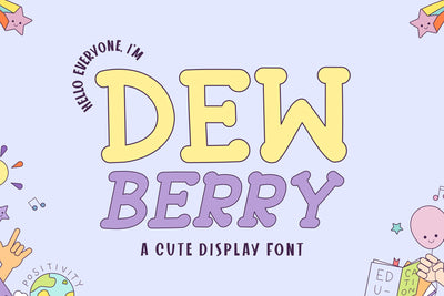 Dewberry - A Cute Display Font Font Mozzatype 