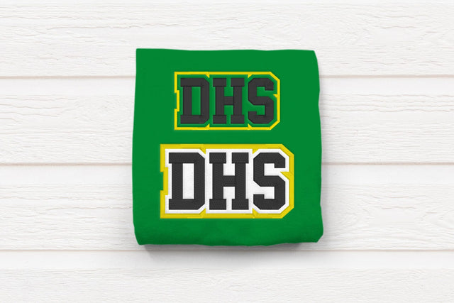 DHS High School Initials Embroidery Embroidery/Applique DESIGNS Risa Rocks It 