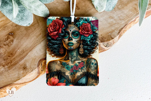 Día de los Muertos Air Freshener - Car Freshie Sublimation Sublimation BijouBay 