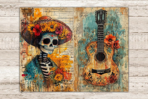 Dia De Los Muertos Journal Card | Halloween Paper Craft SVG GlamArtZhanna 