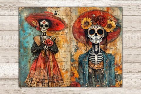 Dia De Los Muertos Journal Card | Halloween Paper Craft SVG GlamArtZhanna 