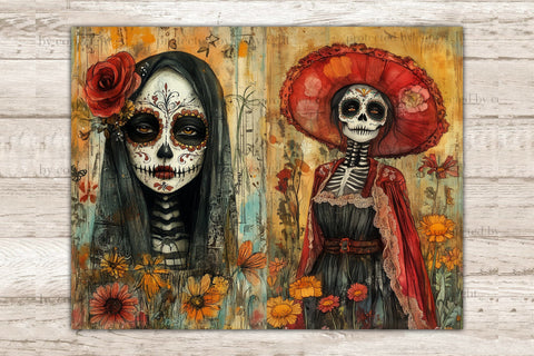 Dia De Los Muertos Journal Card | Halloween Paper Craft SVG GlamArtZhanna 