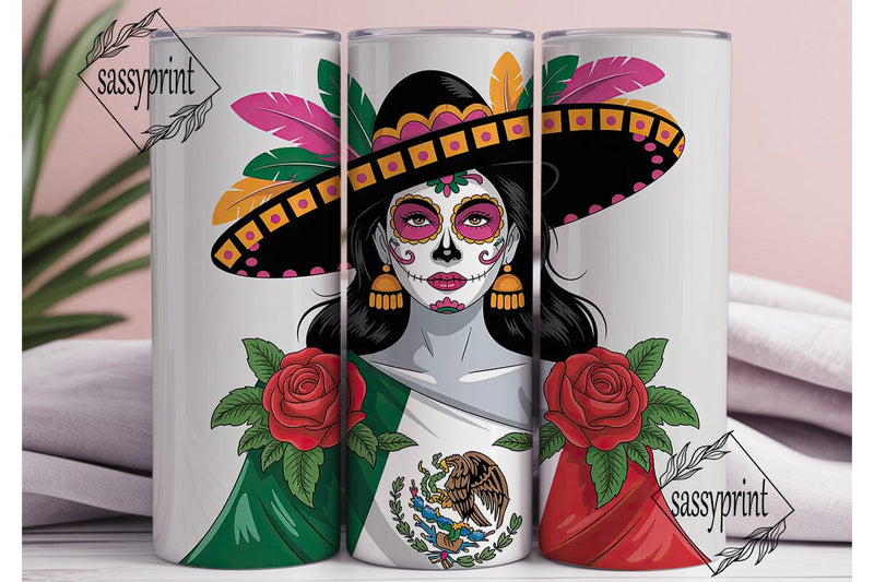 Dia de los Muertos Tumbler Wrap Sublimation sassyprint 