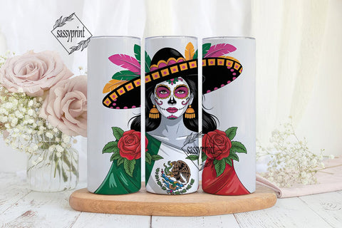 Dia de los Muertos Tumbler Wrap Sublimation sassyprint 