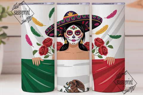 Dia de los Muertos Tumbler Wrap Sublimation sassyprint 