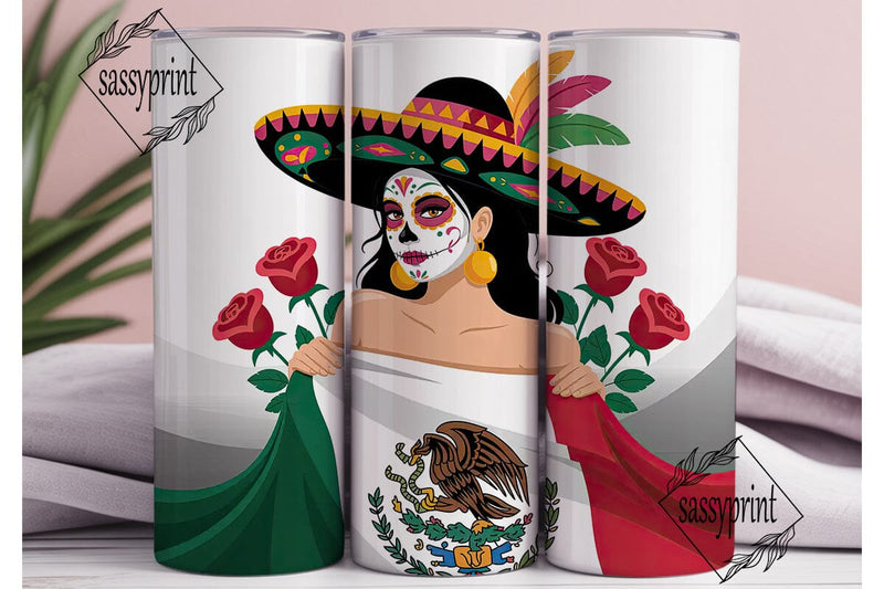 Dia de los Muertos Tumbler Wrap Sublimation sassyprint 
