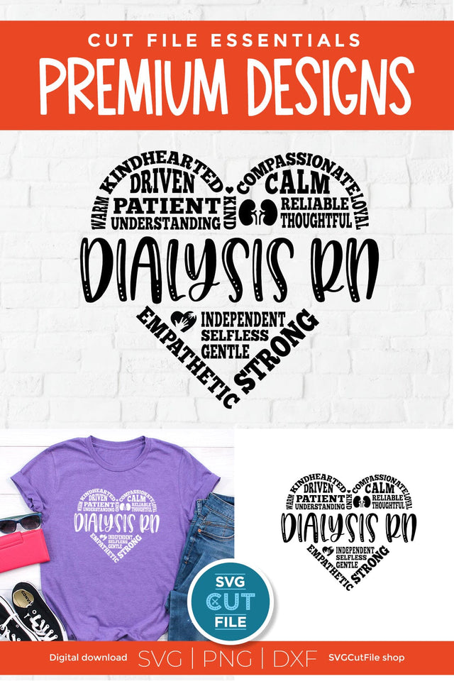 Dialysis RN svg, Dialysis Tech svg, kidney tech svg, gift idea svg, CCHT svg, Dialysis nurse svg SVG SVG Cut File 