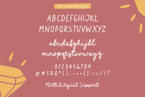 Diamond dreams - Handwritten font Font Timur type 