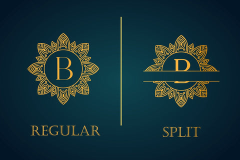 Diamond Monogram Mandala Font Dm Letter Studio 