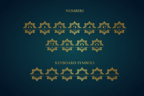 Diamond Monogram Mandala Font Dm Letter Studio 