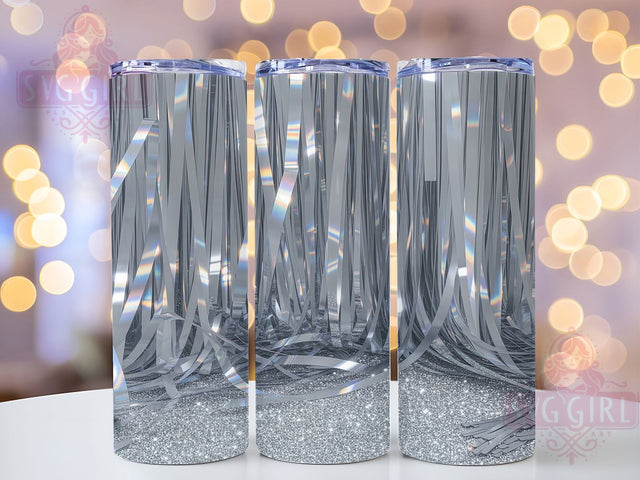 Diamond Silver Glitter Glam Tumbler, Sparkly Sublimation Design, Elegant Glitter Art, 20oz Glam Tumbler, Whimsical Glitter Mug, Stylish Silver Cup, Bold Glitter Wrap Sublimation SvggirlplusArt 