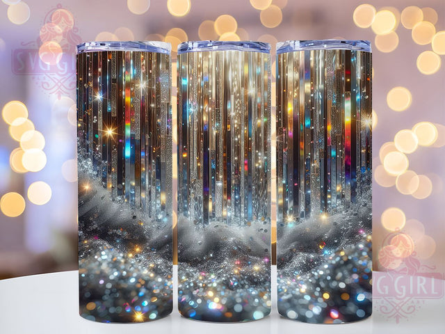 Diamond Silver Glitter Glam Tumbler, Sparkly Sublimation Design, Elegant Glitter Art, 20oz Glam Tumbler, Whimsical Glitter Mug, Stylish Silver Cup, Bold Glitter Wrap Sublimation SvggirlplusArt 