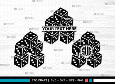 Dice SVG Bundle, Dice Silhouette, Casino Svg, Gamble Svg, Rolling Dice Svg, Game Dice Svg, Dice Faces Svg, Dice SVG ETC Craft 