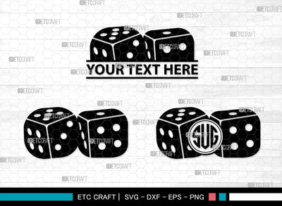 Dice SVG Bundle, Dice Silhouette, Casino Svg, Gamble Svg, Rolling Dice Svg, Game Dice Svg, Dice Faces Svg, Dice SVG ETC Craft 