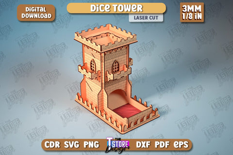 Dice Tower Bundle | Board Game| Dice Game | DND Geek Gift | Dice Accessories | CNC Files SVG The T Store Design 