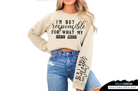Did i roll my eyes out loud Sleeve SVG Design, Sarcastic SVG Design, Funny SVG Design, Sarcasm SVG, Funny Quotes SVG, Sarcastic Quotes SVG, Sassy SVG SVG Regulrcrative 