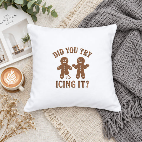 Did You Try Icing It Embroidery Design – Funny Gingerbread Men Christmas Baking Humor Machine Embroidery File Embroidery/Applique DESIGNS PatternFeed8 