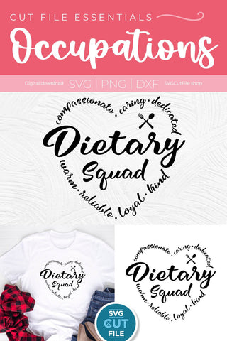 Dietary squad svg, dietary aide, dietitian SVG SVG Cut File 