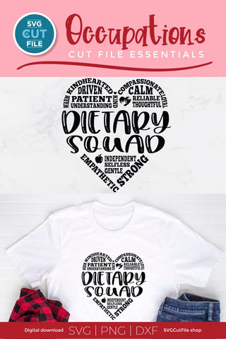 Dietary squad svg, dietary aide, dietitian SVG SVG Cut File 