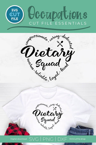 Dietary squad svg, dietary aide, dietitian SVG SVG Cut File 