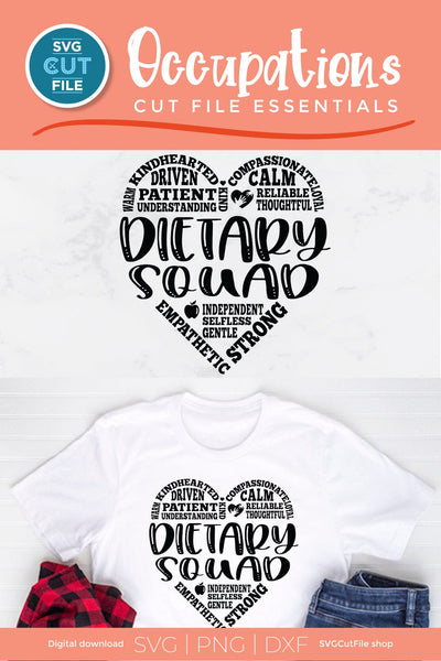 Dietary squad svg, dietary aide, dietitian SVG SVG Cut File 