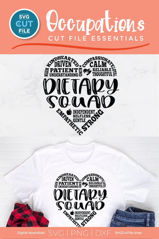 Dietary squad svg, dietary aide, dietitian SVG SVG Cut File 