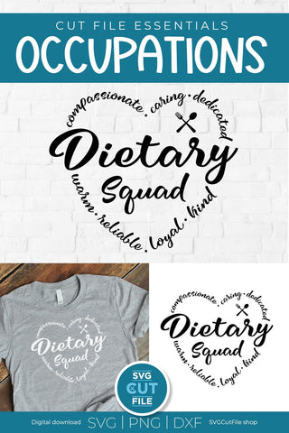 Dietary squad svg, dietary aide, dietitian SVG SVG Cut File 