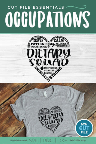 Dietary squad svg, dietary aide, dietitian SVG SVG Cut File 