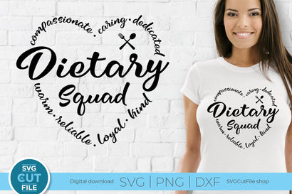 Dietary squad svg, dietary aide, dietitian SVG SVG Cut File 