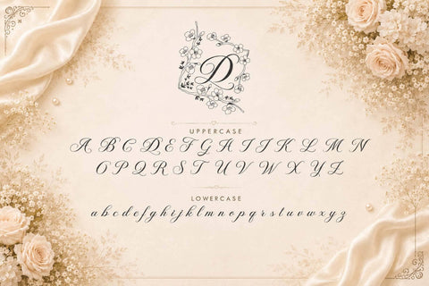 Difarina Sweet Monogram Font Prasetya Letter 