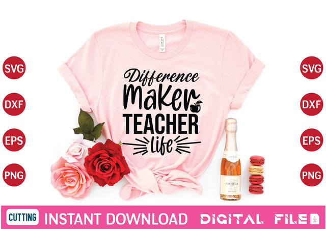 difference maker teacher life svg SVG designer krishna 