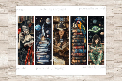 Digital Bookmarks For Women | Print And Cut Printable Paper SVG GlamArtZhanna 