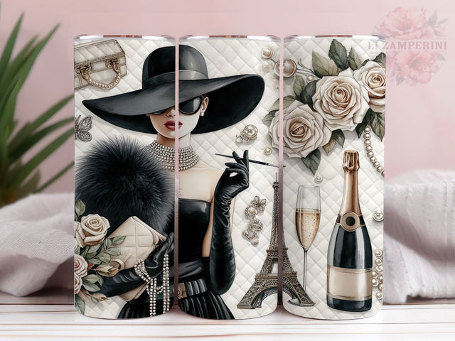 Digital Fashion Girl 20oz Tumbler Wrap PNG, Digital Fashion Tumber Png, Straight & Tapered Tumbler Wrap, Instant Digital Download Sublimation Li Zamperini 