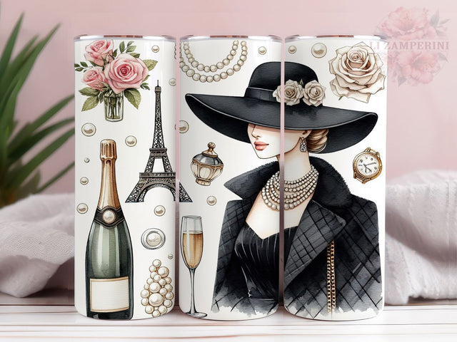 Digital Fashion Girl 20oz Tumbler Wrap PNG, Digital Fashion Tumber Png, Straight & Tapered Tumbler Wrap, Instant Digital Download Sublimation Li Zamperini 