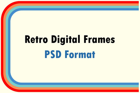 Digital Frames - Retro Elements - PSD Sublimation Karma Genie Graphics 