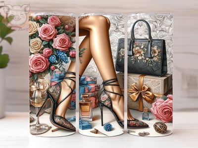 Digital Glam Legs 20oz Tumbler Png, Straight & Tapered Tumbler Png, Glam Girl Tumbler Png, Digital Download PNG Sublimation Lara' s Designs 