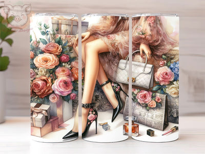 Digital Glam Legs 20oz Tumbler Png, Straight & Tapered Tumbler Png, Glam Girl Tumbler Png, Digital Download PNG Sublimation Lara' s Designs 