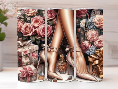 Digital Glam Legs 20oz Tumbler Png, Straight & Tapered Tumbler Png, Glam Girl Tumbler Png, Digital Download PNG Sublimation Lara' s Designs 