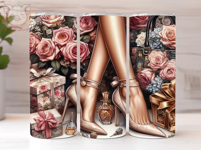 Digital Glam Legs 20oz Tumbler Png, Straight & Tapered Tumbler Png, Glam Girl Tumbler Png, Digital Download PNG Sublimation Lara' s Designs 