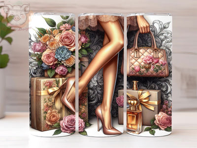 Digital Glam Legs 20oz Tumbler Png, Straight & Tapered Tumbler Png, Glam Girl Tumbler Png, Digital Download PNG Sublimation Lara' s Designs 