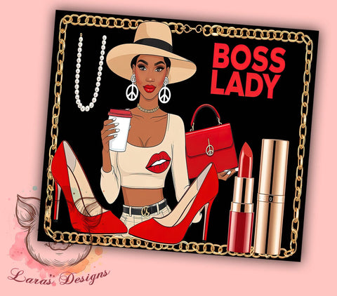 Digital Glam Tumbler, Boss Lady Tumbler, Glam Tumbler, 20oz Tumbler Wrap, Sublimation Design, Digital Download, Cricut Design, Silhouette Design, DIY Tumbler, Personalized Sublimation Lara' s Designs 