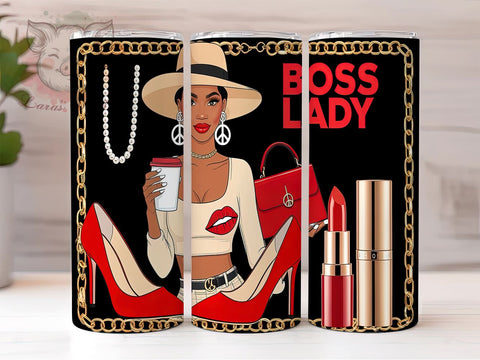 Digital Glam Tumbler, Boss Lady Tumbler, Glam Tumbler, 20oz Tumbler Wrap, Sublimation Design, Digital Download, Cricut Design, Silhouette Design, DIY Tumbler, Personalized Sublimation Lara' s Designs 